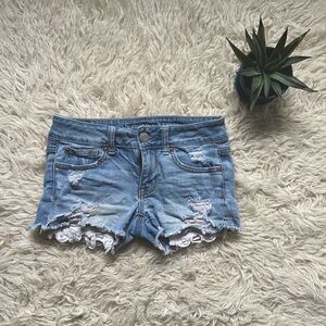 American Eagle Destroyed Denim Shorts